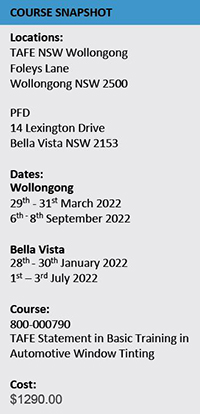 TAFE 2022 schedule auto