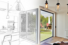 Mixed,Sketch,Of,Renovation,On,A,Modern,Luxury,Kitchen,With