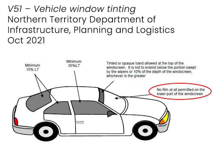 Windscreen V51 Vehicle window tinting car diagram NT 2021 copy